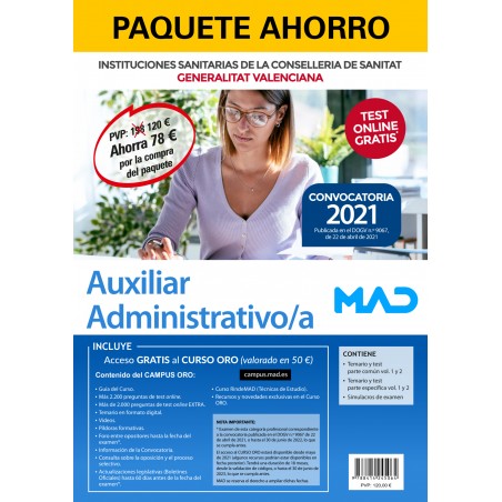 Paquete Ahorro Auxiliar Administrativo/a