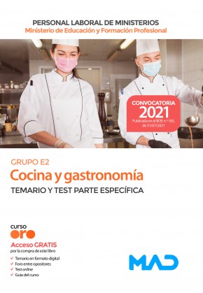 Cocina y gastronomía (Grupo Profesional E2) del Ministerio de Educación y Formación Profesional