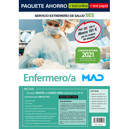 Paquete Ahorro + TEST PAPEL Enfermero/a