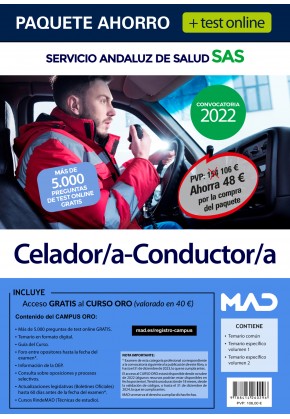 Paquete Ahorro + Test ONLINE Celador/a-Conductor/a