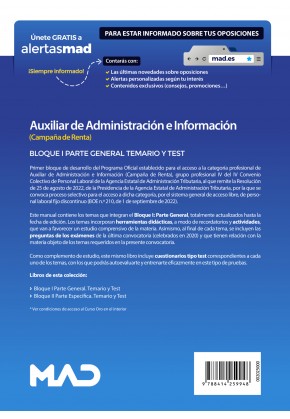 Auxiliar de Administración e Información (Campaña de Renta)