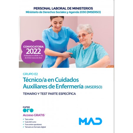 Técnico/a en Cuidados Auxiliares de Enfermería del IMSERSO (Grupo Profesional E2)