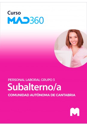 Acceso GRATIS de 40 días al Curso MAD360 de Agrupación Profesional de Subalternos de la Comunidad Autónoma de Cantabria