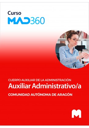 Acceso GRATIS de 40 días al Curso MAD360 de  Cuerpo Auxiliar de la Administración de la Comunidad Autónoma de Aragón, Escala Aux