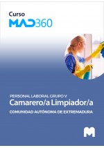 Curso MAD360 de Camarero/a-Limpiador/a de la Administración de la Comunidad Autónoma de Extremadura (Personal Laboral Grupo V)