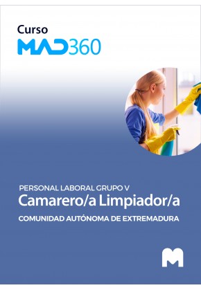 Acceso GRATIS de 40 días Curso MAD360 de Camarero/a-Limpiador/a de la Administración de la Comunidad Autónoma de Extremadura (Pe