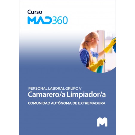 Acceso GRATIS de 40 días Curso MAD360 de Camarero/a-Limpiador/a de la Administración de la Comunidad Autónoma de Extremadura (Pe