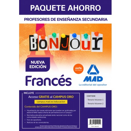 Paquete Ahorro Profesores de Secundaria Francés