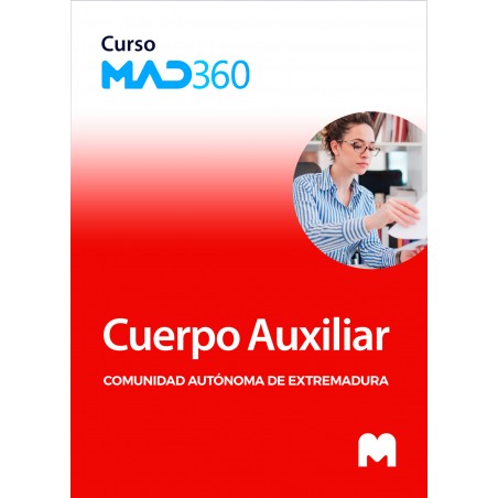 Acceso GRATIS de 40 días al Curso MAD360 de Cuerpo Auxiliar de la Administración de la Comunidad Autónoma de Extremadura