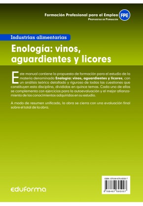 Enología: vinos aguardientes y licores