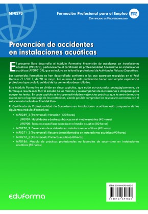 MF0270 Prevención de accidentes en instalaciones acuáticas