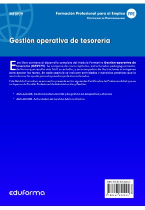 MF0979 (Transversal) Gestión operativa de tesorería