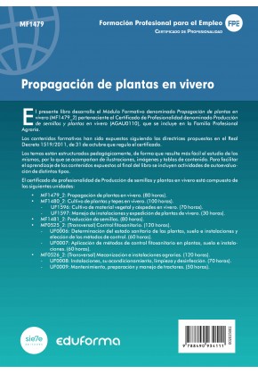 MF1479 PROPAGACIÓN DE PLANTAS EN VIVERO