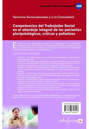 Competencias del Trabajador Social en el Abordaje Integral de los Pacientes Pluripatológicos, Críticos y Paliativos