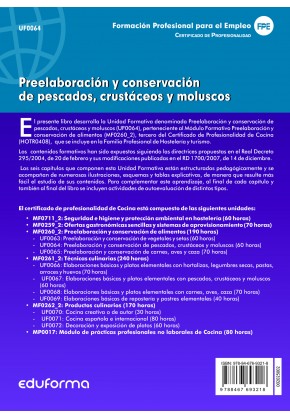 UFO0064 Preelaboración y conservación de pescados, crustáceos y moluscos