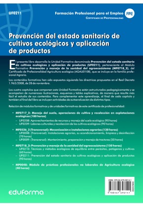UF0211 Prevención del estado sanitario de cultivos eclógicos y aplicación de productos