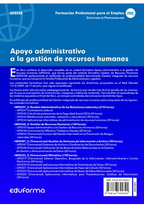 UF0345 Apoyo administrativo a la Gestión de Recursos Humanos