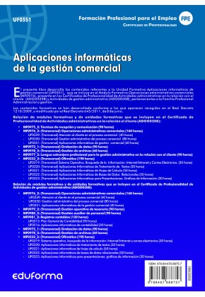 UF0351 (TRANSVERSAL) Aplicaciones informáticas de la gestión comercial