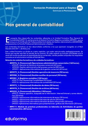 UF0515: Plan General de Contabilidad