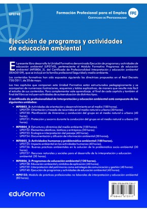 UF0740 Ejecución de programas y actividades de educación ambiental