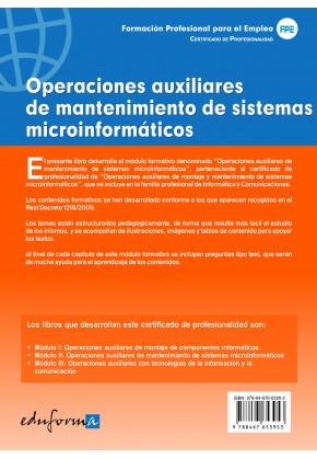Operaciones Auxiliares de Mantenimiento de Sistemas Microinformáticos