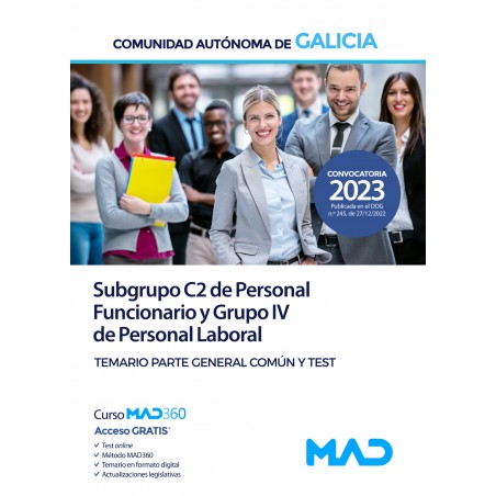 Subgrupo C2 de Personal Funcionario y Grupo IV de Personal Laboral