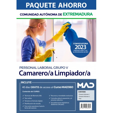 Paquete Ahorro Camarero/a-Limpiador/a (Personal Laboral Grupo V)