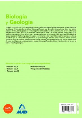 Geología-Biología. Profesores de Secundaria