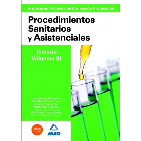 Procedimientos Sanitarios y Asistenciales. Profesores Técnicos de Formación Profesional