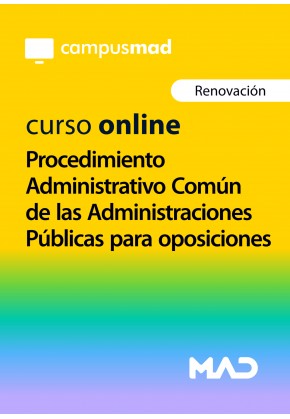 Curso online del Procedimiento Administrativo Común de las Administraciones Públicas para oposiciones para oposiciones 90 días