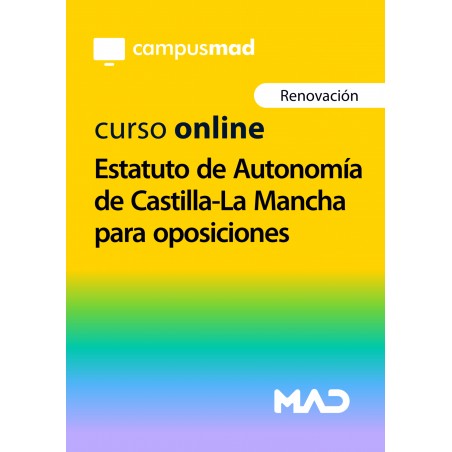 Curso online de Estatuto de Autonomía de Castilla-La Mancha para oposiciones 90 días