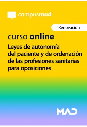 Curso online de Leyes de autonomía del paciente y de ordenación de las profesiones sanitarias para oposiciones 90 días