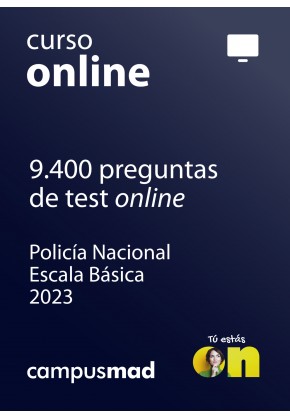 Curso 9.400 preguntas de test online Policía Nacional Escala Básica