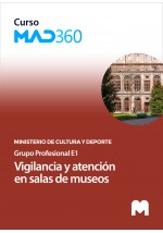 Curso MAD360 Vigilancia y atención en salas de museos (Grupo Profesional E1) Ministerio de Cultura y Deporte con test en papel