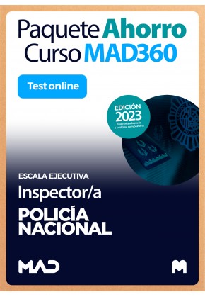 Paquete Ahorro Curso MAD360 + Test ONLINE Inspector/a Policía Nacional