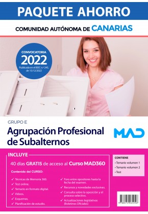 Paquete Ahorro Agrupación Profesional de Subalternos (Grupo E)
