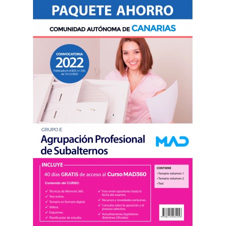 Paquete Ahorro Agrupación Profesional de Subalternos (Grupo E)