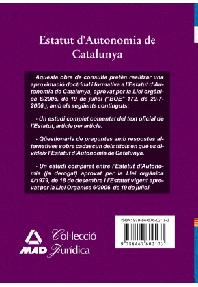 Estatut D´autonomia de Catalunya