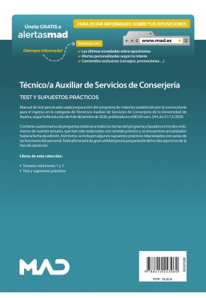 Técnico/a Auxiliar de Servicios de Conserjería