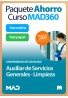 Paquete Ahorro Curso MAD360 + Test PAPEL y ONLINE Auxiliar de Servicios Generales - Limpieza. Compra anticipada