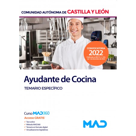 Ayudante de Cocina. Temario común. Administración Castilla y León