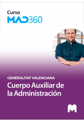 Curso MAD360 de Cuerpo Auxiliar de la Administración de la Generalitat   Valenciana con test en papel