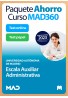Paquete Ahorro Curso MAD360 + Test PAPEL y ONLINE Escala Auxiliar Administrativa