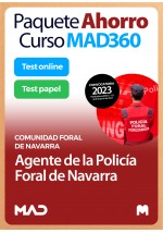 Paquete Ahorro Curso MAD360 + Test PAPEL y ONLINE Agente de la Policía Foral