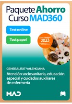Paquete Ahorro Curso MAD360 Atención sociosanitaria, educación especial y cuidados auxiliares de enfermería
