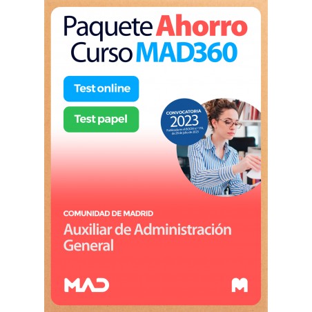 Paquete Ahorro Curso MAD360 Auxiliar de Administración General