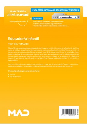 Educador/a Infantil (Grupo III Personal Laboral). Islas de Gran Canaria y Tenerife