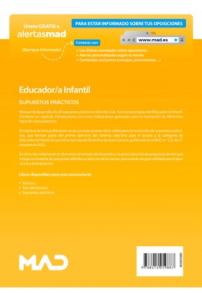 Educador/a Infantil (Grupo III Personal Laboral). Islas de Gran Canaria y Tenerife