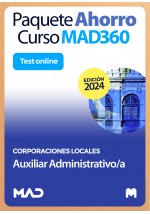Paquete Ahorro + Test ONLINE Auxiliar Administrativo/a de Corporaciones Locales