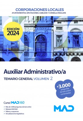 Auxiliar Administrativo/a de Ayuntamientos, Diputaciones y otras Corporaciones Locales